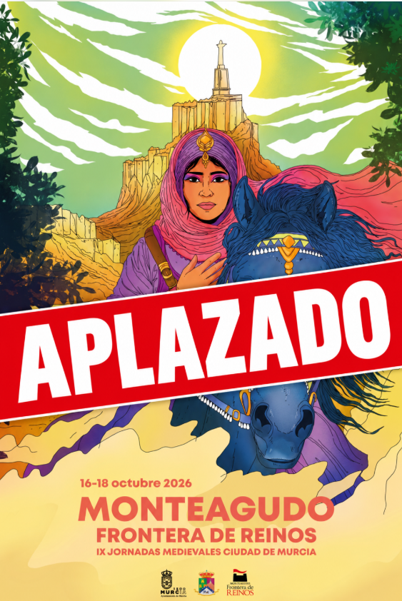 Cartel de las Jornadas Medievales 2026 con aviso de aplazado